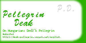 pellegrin deak business card